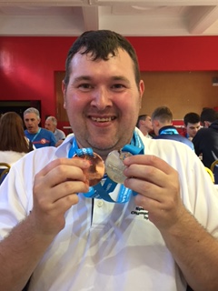 Graham with his medals 