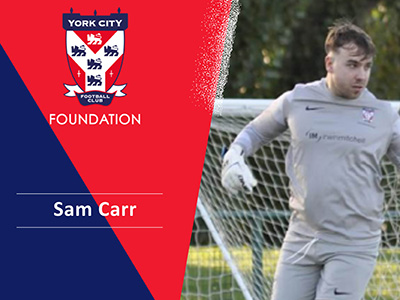 Real Life Options Sponsors York City FC Foundation CP Player Sam Carr